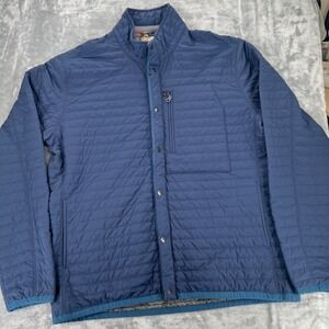 NEW!! Relwen Windzip Jacket Mens 2X Blue Quilted Full Zip Snap Front Huckberry